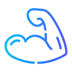 biceps Line Gradient Icon
