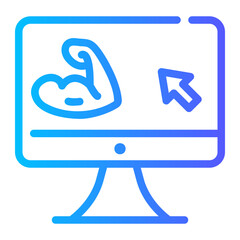 computer Line Gradient Icon
