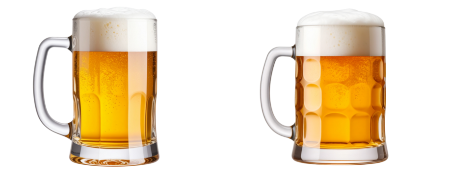 A reference beer mug, transparent background