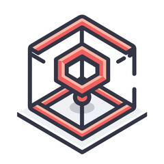 2D proposition web icon in line style  Icons, Flat lay Icon