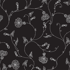 seamless lace floral ornament, vector illustration