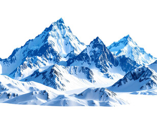 Obraz premium Majestic snow-capped mountain range, pristine and immense