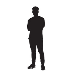 Obraz premium Vector silhouette set of person on white background 