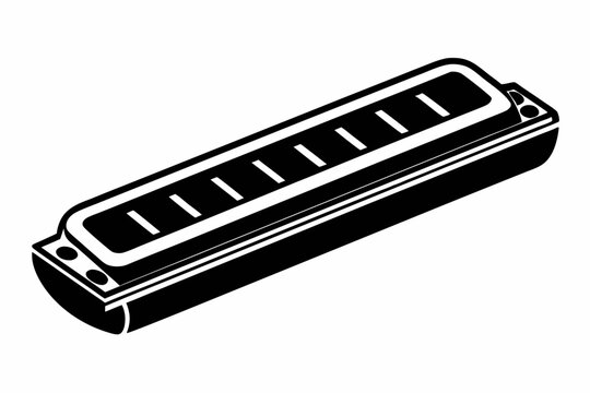 black and white harmonica musical instrument clip art preview