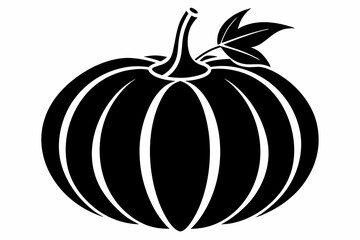 pumpkin silhouette line art vector illustration with a white background