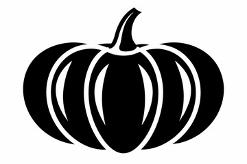 pumpkin silhouette line art vector illustration with a white background
