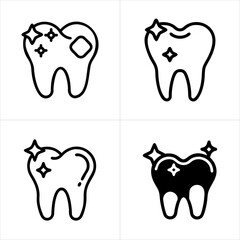 Tooth icon set  
