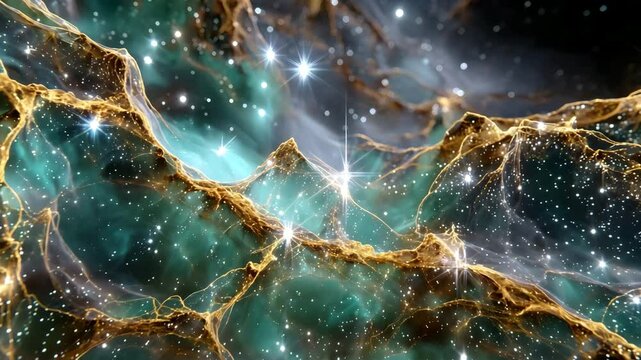 Breathtaking cosmic nebula with glowing stars and celestial background in deep space artistry