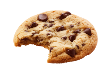 Delicious Chocolate Chip Cookie with a Bite Taken Out