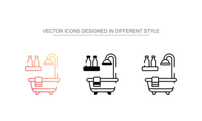 Bathroom icon design with white background stock illustration