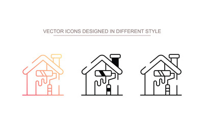 House Painting icon design with white background stock illustration