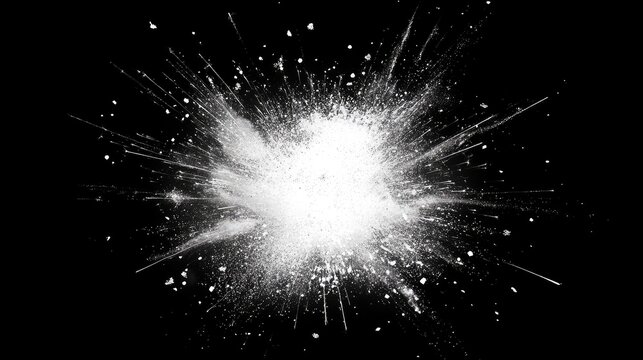 Dramatic contrast between dark background and brilliant exploding sparkles of fireworks