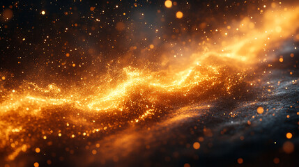Abstract fiery, glowing,  dynamic energy flow.