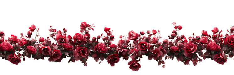 Obraz premium Floral arrangement, red flowers, botanical design