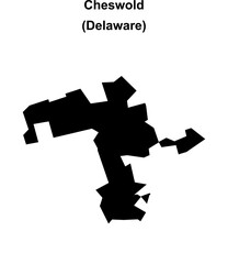 Cheswold (Delaware) blank outline map