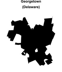 Georgetown (Delaware) blank outline map