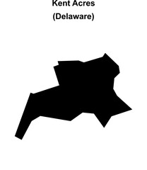 Kent Acres (Delaware) blank outline map