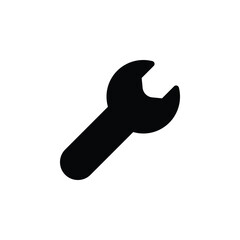 Vector spanner icon with clean lines. Ideal for mechanic tools, automotive, repair, industrial maintenance, and construction themes.