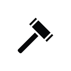 Minimal hammer icon in vector style. Perfect for repair, carpentry, construction tools, DIY projects, and building-themed designs.