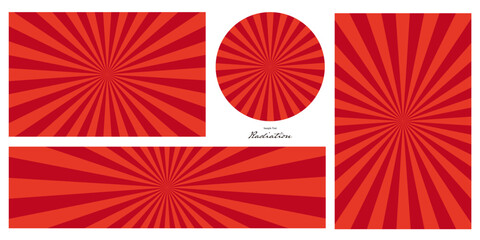 放射状の背景イラスト素材 ベクター 集中線 年賀素材 セール 