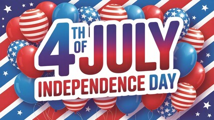 Fourth of July Independence Day Celebration Balloons