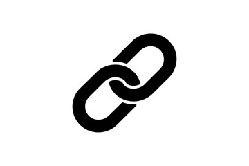 Black link icon connection and chain vector image