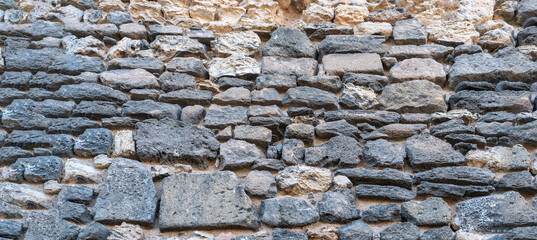 Old Stone Wall Texture Background, Rock Blocks Wall, Ancient Bricks Fence, Retro Stonewall
