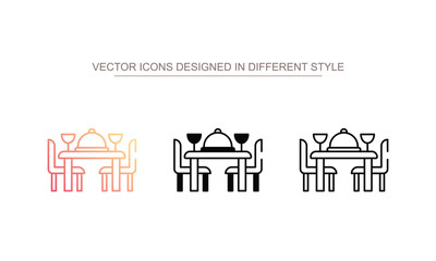 Dining Room icon design with white background stock illustration