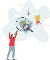 Food safety, infection disease prevention management.Hygiene control and nutrition quality certification process. character life .