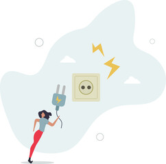 Sustainability concept.character reduce energy consumption at home. character life .