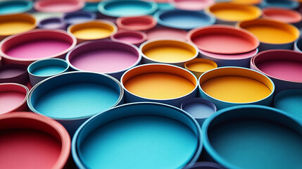 Abstract colorful circles pattern.