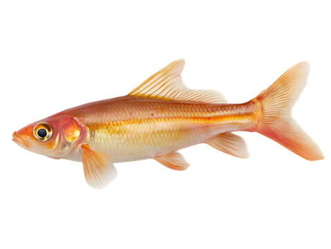 Close up of a rosy bitterling fish
