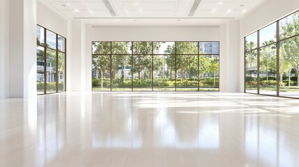 Spacious Empty Room with Large Windows