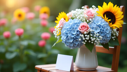 Obraz premium bouquet of flowers for greeting card