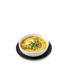 Sopa a la Criolla - A Peruvian noodle soup made with beef broth, beef strips, potatoes, and noodles, offering