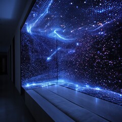 3D LED wall panel with a starry night effect, adding a serene and cosmic visual experience.
