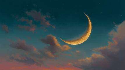 Islamic Religious Observances During Ramadan and Muharram – Twilight Sky Background