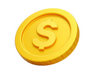 Obraz premium A golden coin with a dollar sign. Represents wealth, finance, and currency
