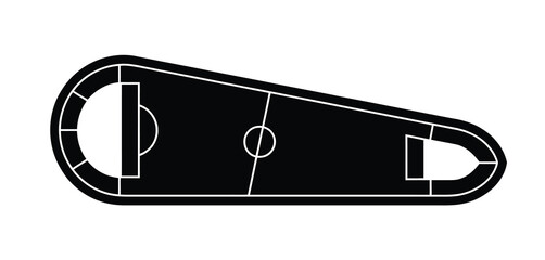 Top View Aerial Diagram of a Futsal Court