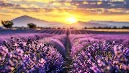 Fototapeta premium lavender field in provence france