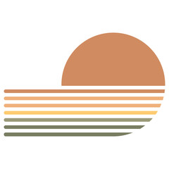 Retro Sunset Stripes