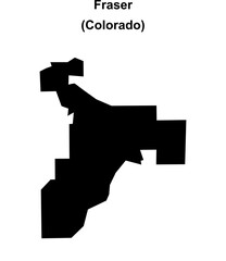 Fraser (Colorado) blank outline map