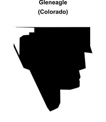 Gleneagle (Colorado) blank outline map