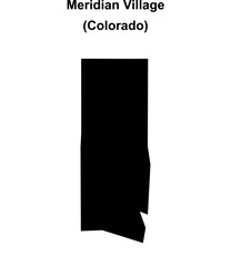 Meridian Village (Colorado) blank outline map