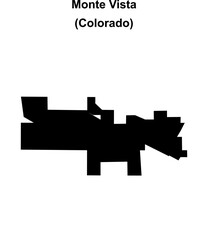 Monte Vista (Colorado) blank outline map