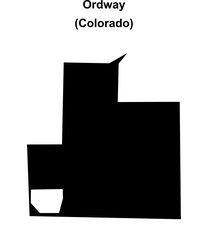Ordway (Colorado) blank outline map