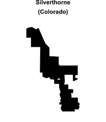 Fototapeta premium Silverthorne (Colorado) blank outline map