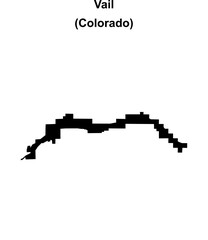 Fototapeta premium Vail (Colorado) blank outline map