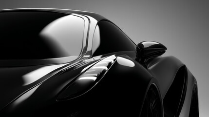Sleek black sports car showcasing modern design and high performance.