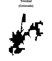 Fototapeta premium Trinidad (Colorado) blank outline map